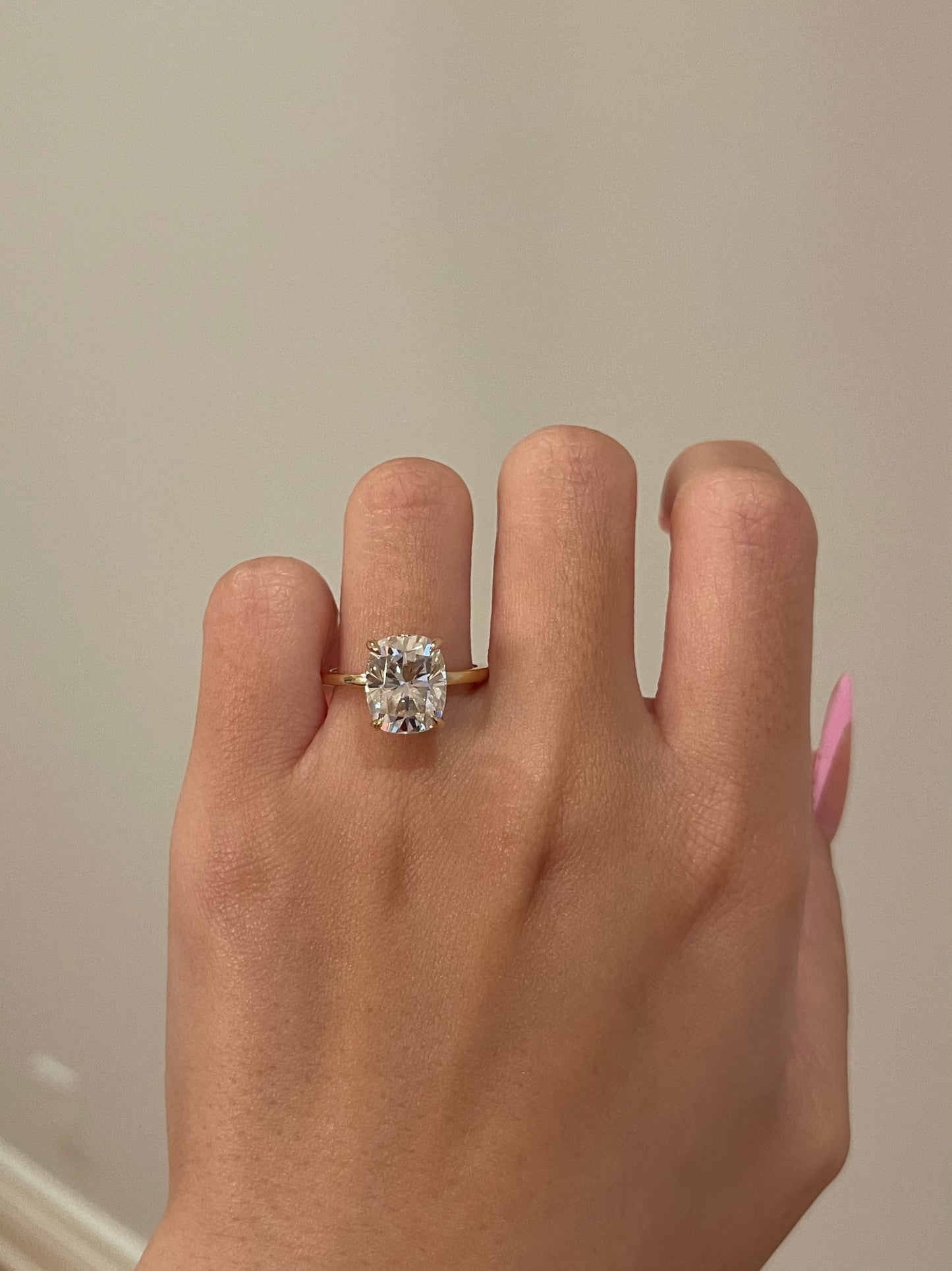 The Rheanna Ring, 4.5 Carat, Cushion, Brilliant