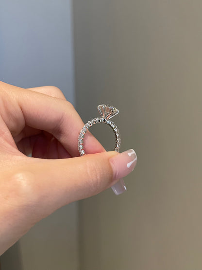 The Elise Ring, 3.5 Carat, Round, Brilliant