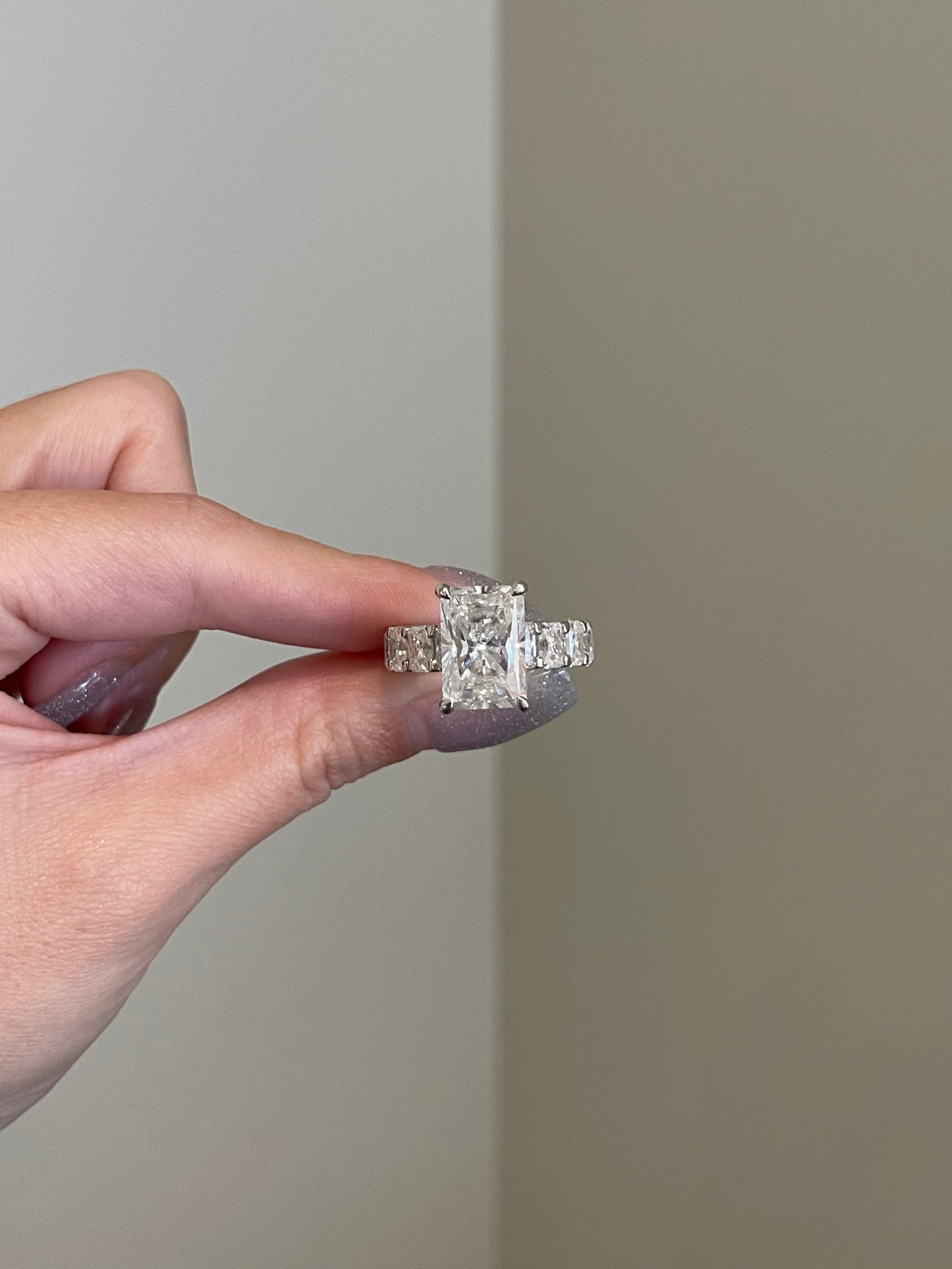 The Rosé Ring, 7 Carat, Radiant, Brilliant