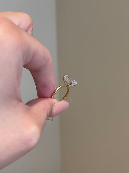 The Rheanna Ring, 3 Carat, Emerald, Step Cut