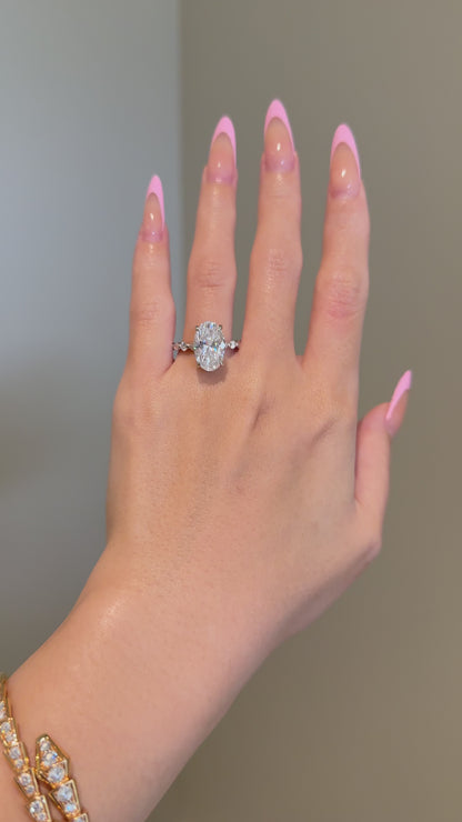 The Kayla Ring, 7 Carat, Oval, Brilliant
