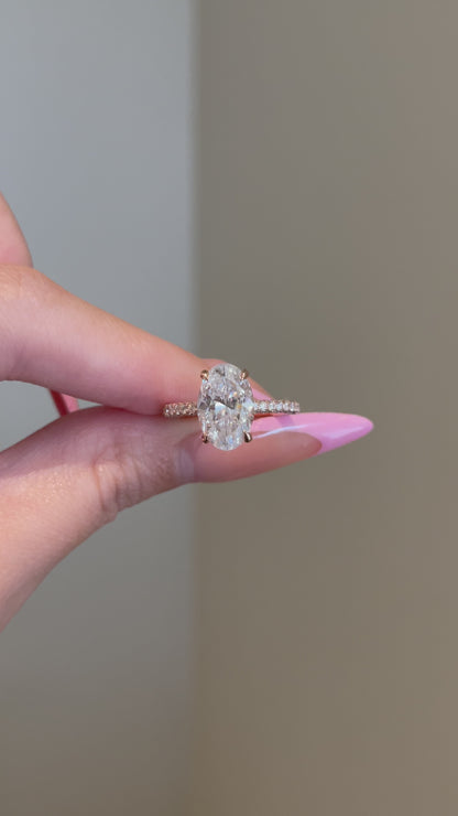The SHY Signature Ring, 3.5 Carat, Oval, Brilliant