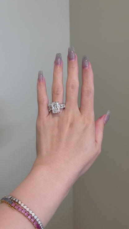 The Rosé Ring, 7 Carat, Radiant, Brilliant