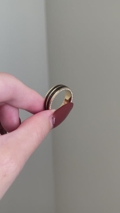 Men’s Wedding Band, Tungsten in Gold, 6mm