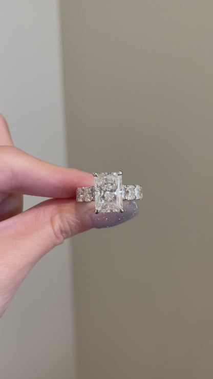 The Rosé Ring, 7 Carat, Radiant, Brilliant