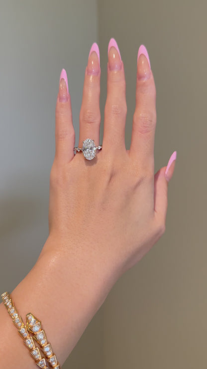The Kayla Ring, 7 Carat, Oval, Brilliant