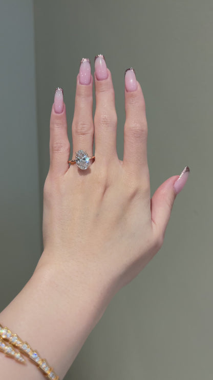 The Hailey Ring, 5 Carat, Oval, Brilliant