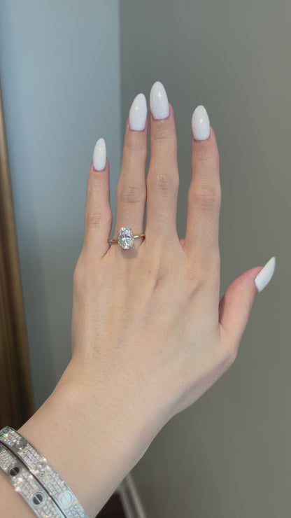 The Hailey Ring, 3 Carat, Oval, Brilliant