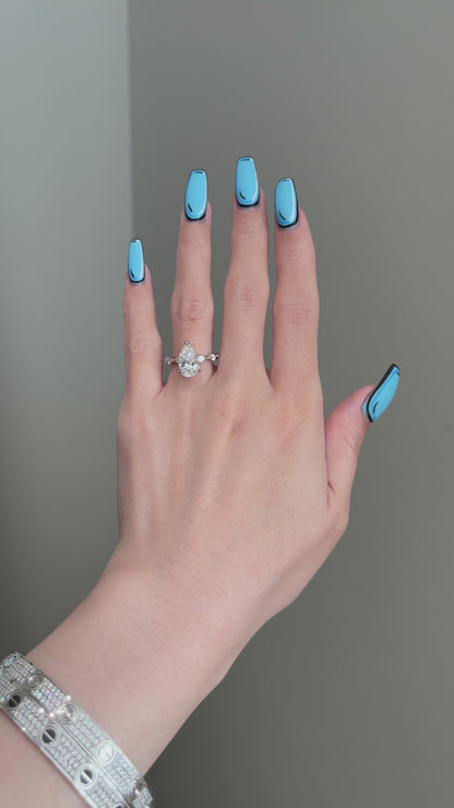 The Leanna Ring, 2.5 Carat, Pear, Brilliant