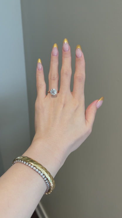 The Savannah Ring, 3 Carat, Round, Brilliant