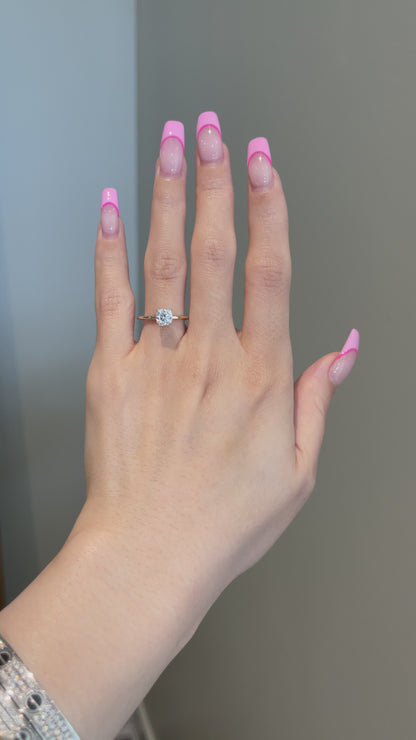 The Rheanna Ring, 0.8 Carat, Square Cushion, Brilliant