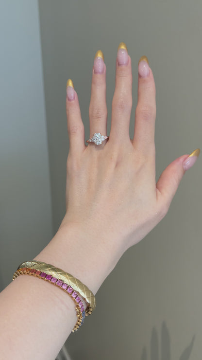 The Alexa Ring, 3 Carat, Cushion, Brilliant