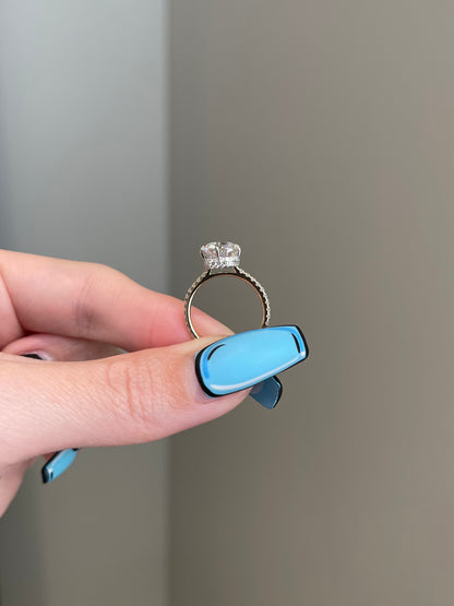 The Helena Ring, 2.2 Carat, Square Cushion, Brilliant