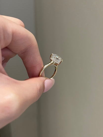 The Serena Ring, 3 Carat, Heart, Crushed Ice
