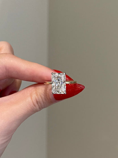 The Selena Ring, 5 Carat, Radiant, Crushed Ice