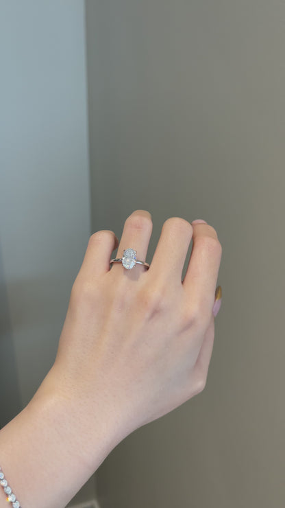 The Melody Ring, 2.8 Carat, Oval, Crushed Ice