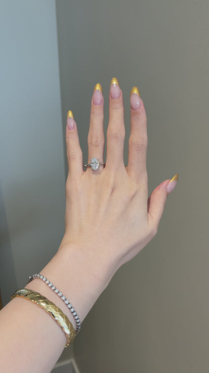 The Melody Ring, 2.8 Carat, Oval, Crushed Ice