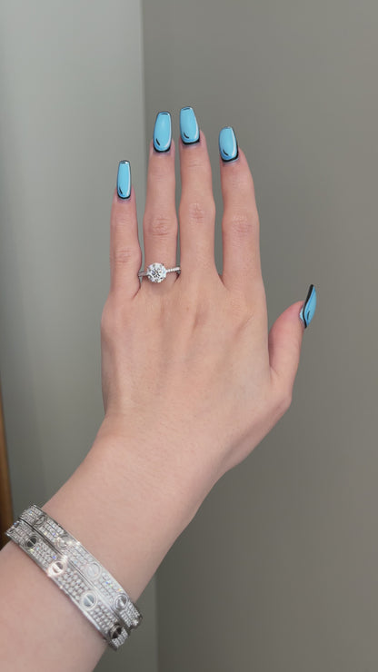 The Lavia Ring, 2 Carat, Round, Brilliant