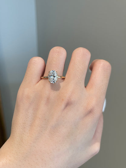 The Hailey Ring, 3 Carat, Oval, Brilliant