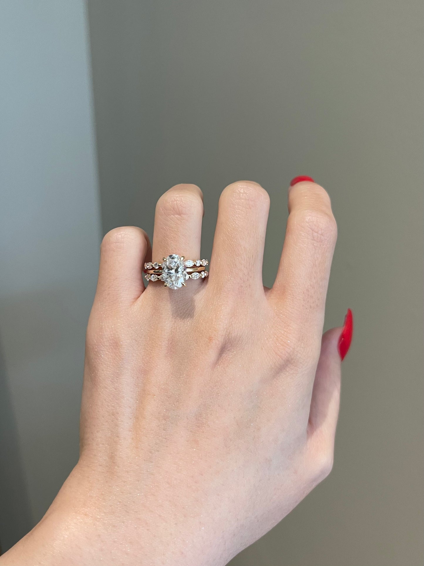 The Rheanna Ring, 2.5 Carat, Oval, Crushed Ice Hybrid