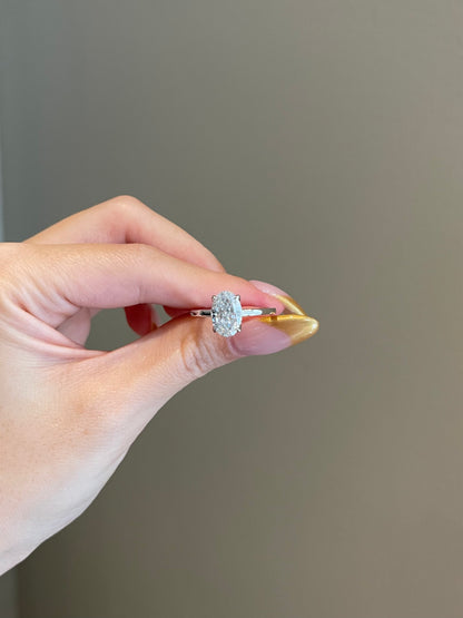 The Melody Ring, 2.8 Carat, Oval, Crushed Ice
