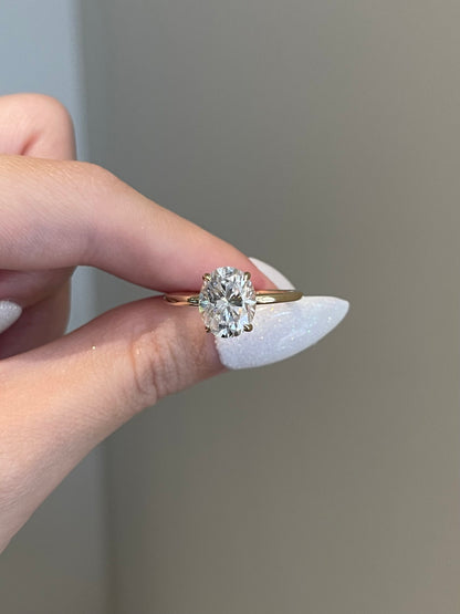 The Hailey Ring, 3 Carat, Oval, Brilliant