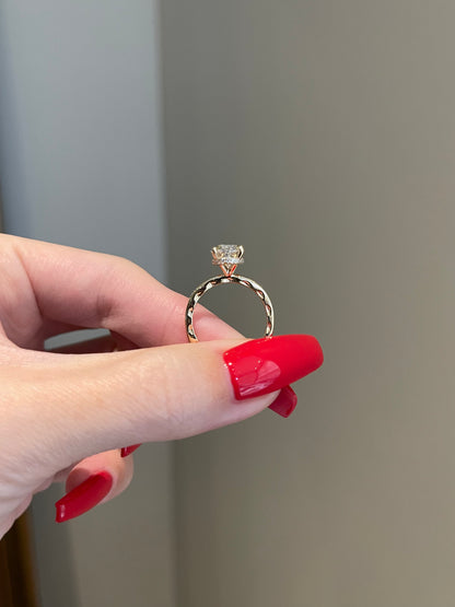 The Rheanna Ring, 2.5 Carat, Oval, Crushed Ice Hybrid
