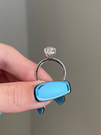 The Priscilla Ring, 2.5 Carat, Pear, Crushed Ice