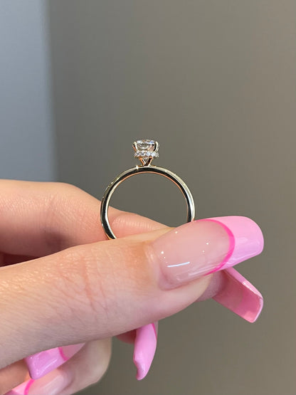 The Rheanna Ring, 0.8 Carat, Square Cushion, Brilliant