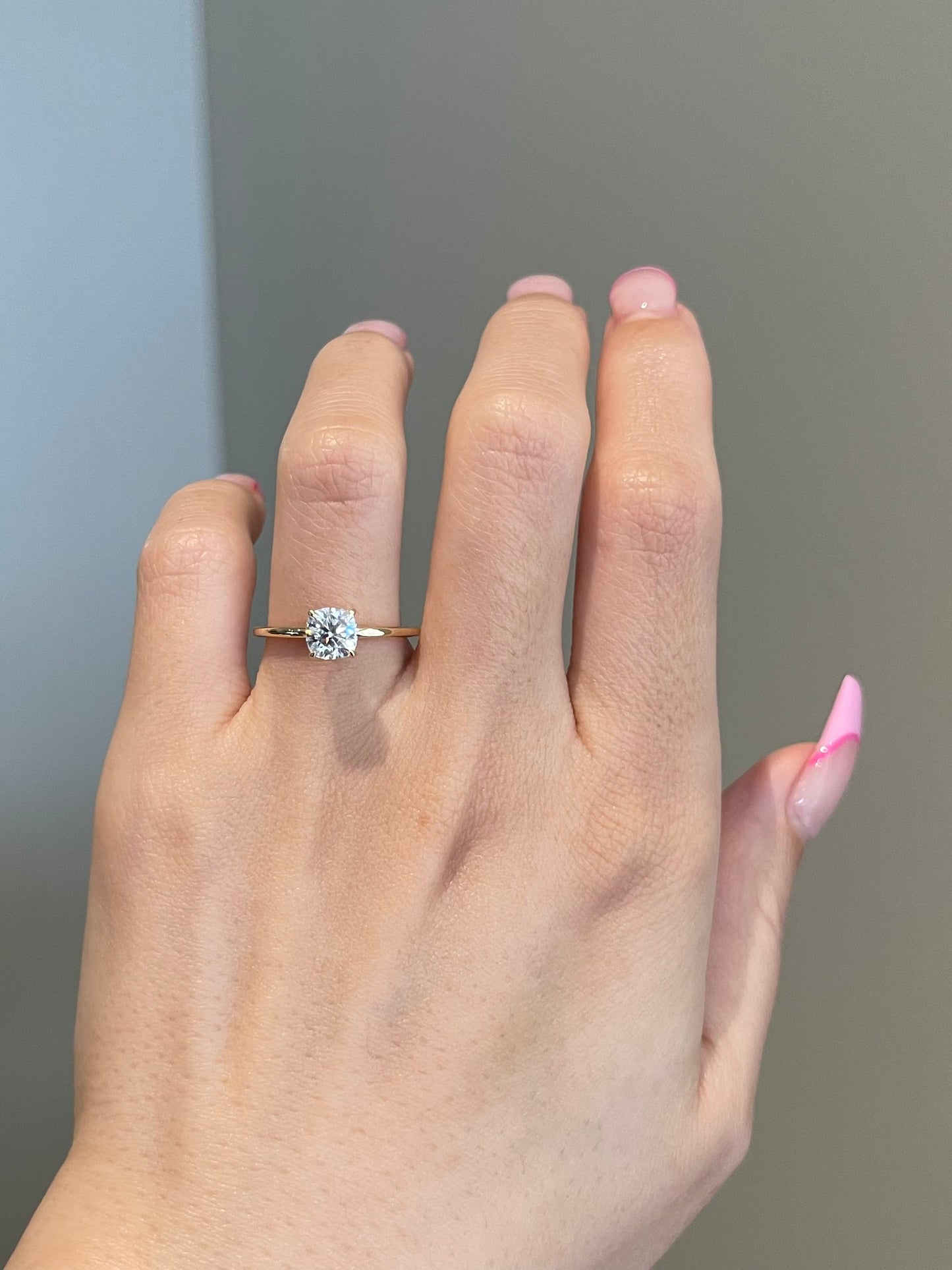 The Rheanna Ring, 0.8 Carat, Square Cushion, Brilliant
