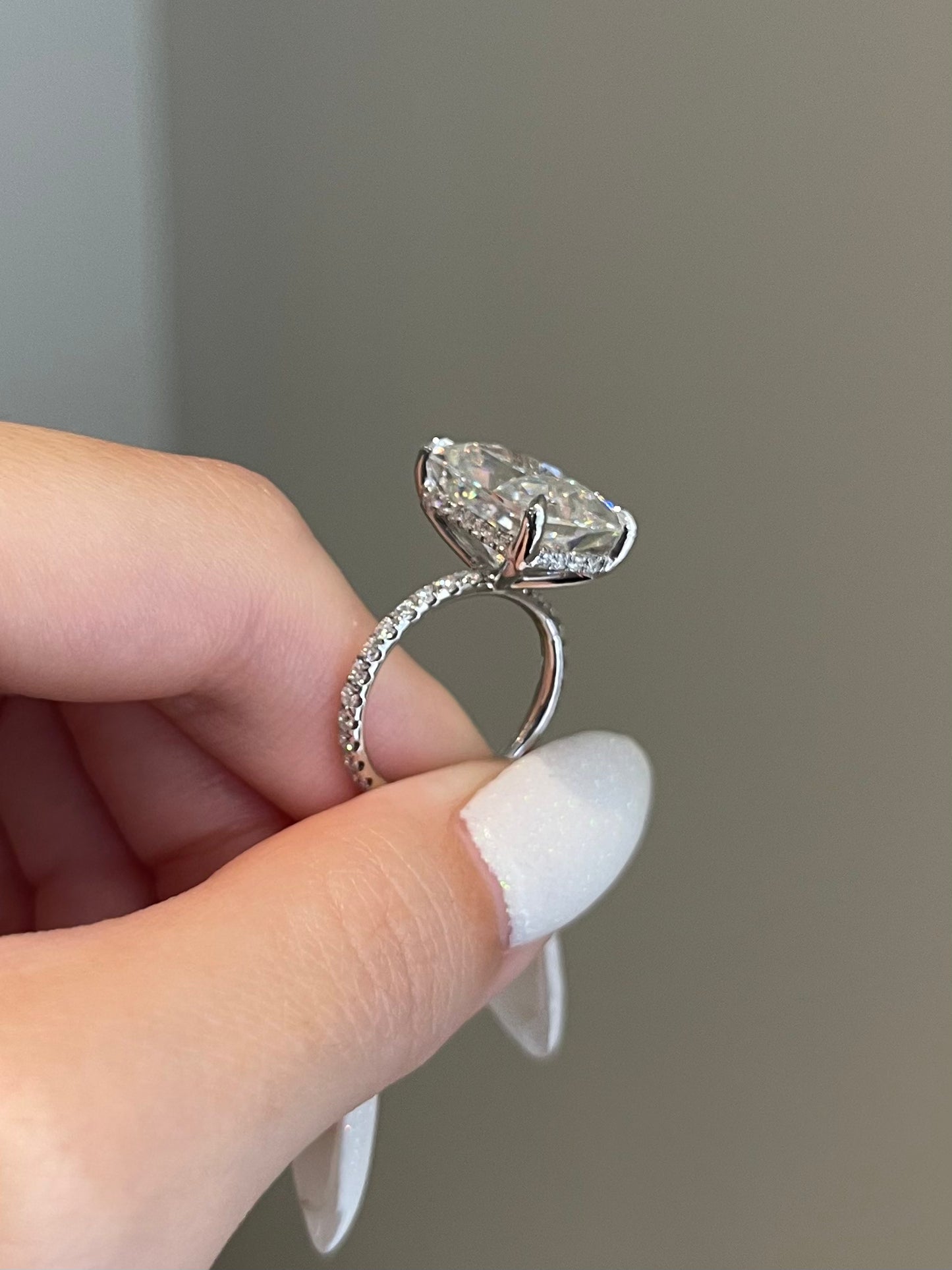 The Priscilla Ring, 7 Carat, Radiant, Crushed Ice
